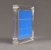 Back view of xx-large Allure™ Acrylic Encasement Award with silicon wafer encased into clear acrylic.