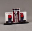 Front view of 80 Square Inch Value Series LaserCut™ Acrylic Award with custom shape of Kentucky Fried Chicken Building Partnerships Logo.