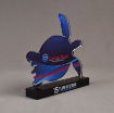 Angle view of 100 Square Inch Value Series LaserCut™ Acrylic Award with custom shape of Chanel Blend Sea Turtle Logo.
