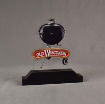 Front view of 15 Square Inch Premiere Series LaserCut™ Acrylic Award with custom shape of Old Wisconsin Charcoal BBQ.