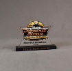 Front view of 36 Square Inch Premiere Series LaserCut™ Acrylic Award with custom shape of Sturgis Motorcycle Museum Hall of Fame Logo.