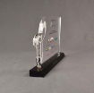 Side view of 80 Square Inch Premiere Series LaserCut™ Acrylic Award with custom shape of Prothena P logo and local tenant logos.