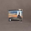 Front-facing small Lucite® Curved Process Plaque with curved design and high-resolution offshore drilling scene commemorating record-setting liner run