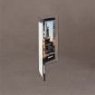Side profile of medium Curved Process Lucite® Plaque showcasing its arched form and edge thickness with high-resolution embedded print