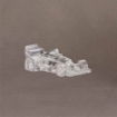 Clear acrylic Indy car model shown from the right angle, ideal for custom branding and high-octane recognition events.