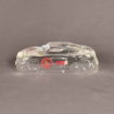Front-facing Lucite® stock car embedment featuring engraved details, perfect for automotive achievement awards or sponsor branding.